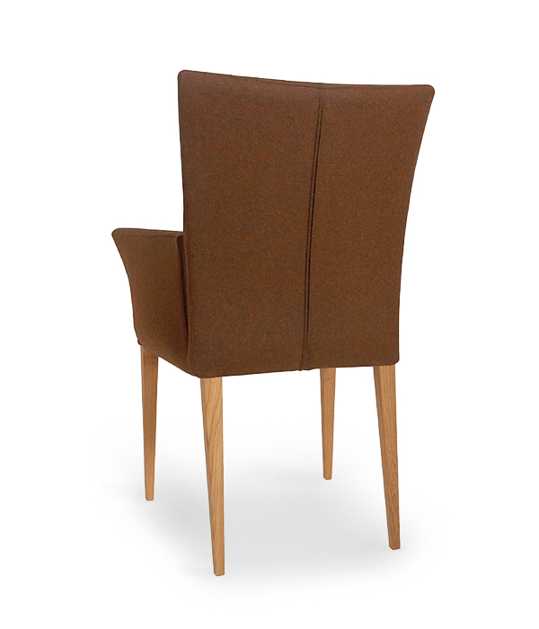 Nouvion Armstuhl Jack 4-Fuss Holz Bezug Stoff Pampa Beige