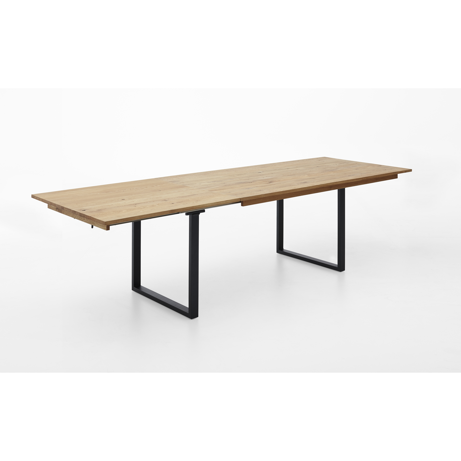 Nouvion Ausziehtisch 200-300 x 100 x 2 cm Eiche Eiche Natur geölt Schweizer Kante eckig