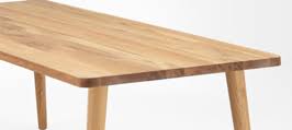 Nouvion Tischbein N-Holz gerundet Eiche