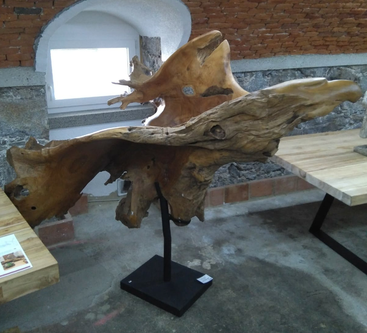 Teakskulptur Adler Horst