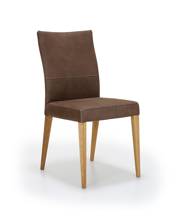 Nouvion Stuhl Paul 4-Fuss Holz Bezug Leder