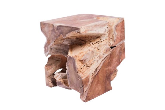 Beistelltisch Hocker vollmassive Teakwurzel ca. 35 x 35 cm Höhe 40 cm