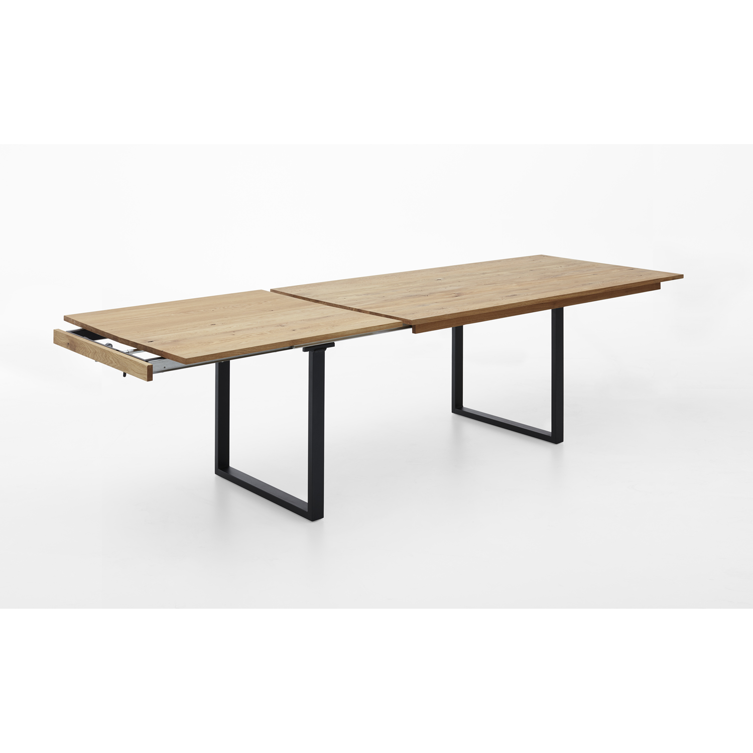 Nouvion Ausziehtisch 200-300 x 100 x 2 cm Eiche Eiche Natur geölt Schweizer Kante eckig