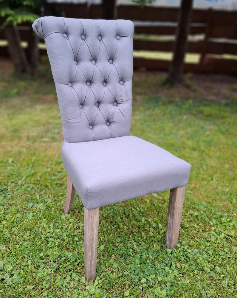 Stoff Esszimmerstuhl grau 100 x 51 x 66 von GARINO