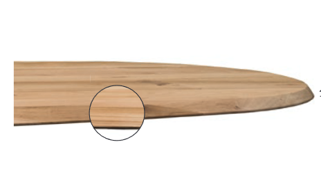 Nouvion Tischplatte Twist 260 x 120 x 4 cm Eiche