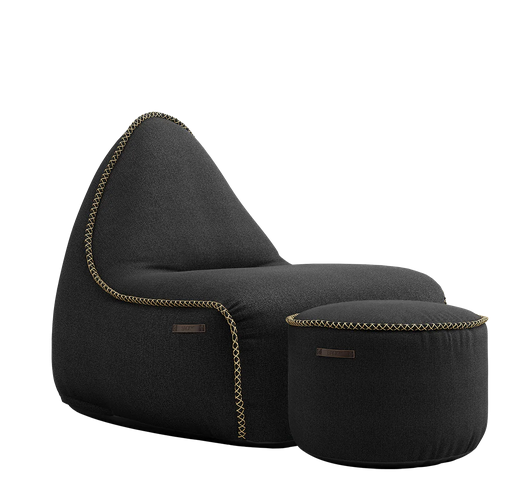 SACKit Medley Lounge Chair Black + Pouf