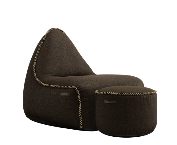 SACKit Medley Lounge Chair Coffee + Pouf