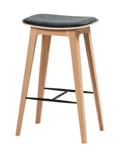 SACKit Nordic Bar chair oak w/s high 73 x 46 x 33,5 cm DUNES Anthrazite