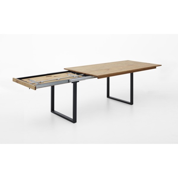 Nouvion Ausziehtisch 200-300 x 100 x 2 cm Eiche Eiche Natur geölt Schweizer Kante eckig