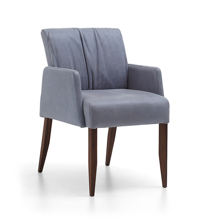Nouvion Armstuhl Seattle 4-Fuss Holz Bezug Stoff