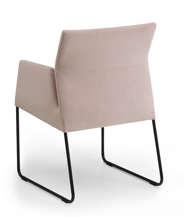 Nouvion Armstuhl Austin mit Kufe Bezug Leder Toledo Caffe